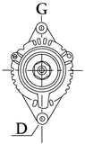 Dynamo 12V 65A passend op Vetus M3.28 M3.29 STM7437