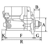 Startmotor passend op Vetus M3.10 M4.14